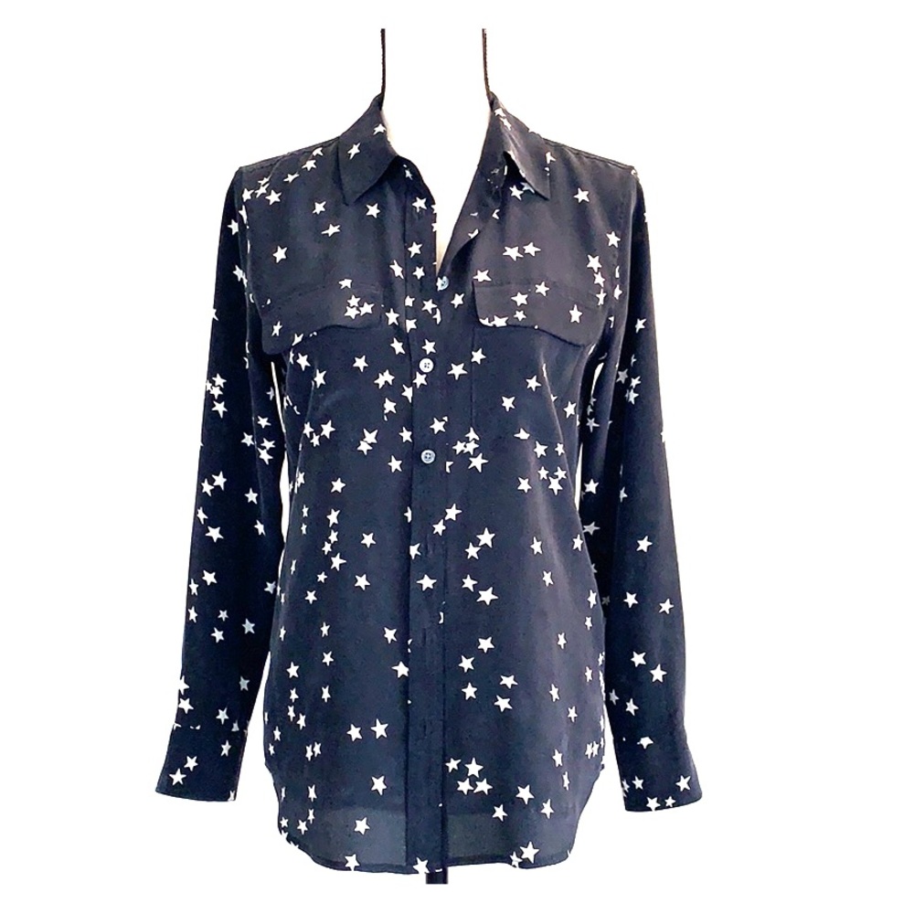 Equipment Slim Signature Star Print Blouse